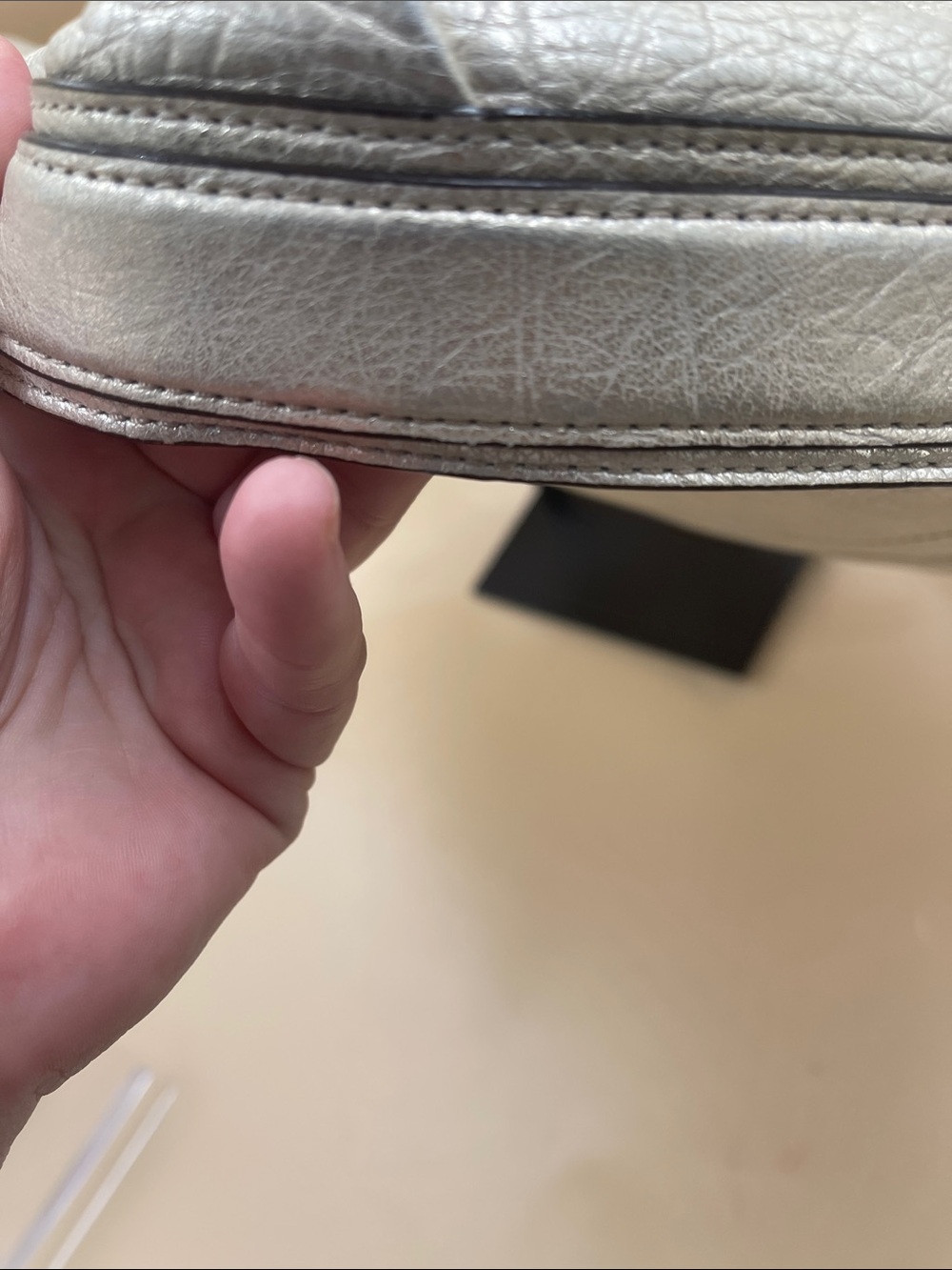 Coach Collette Metallic Gold Leather Hobo Bag - Picture 6 of 10